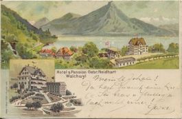 Walchwil  ZG Hotel Pension Neidhart 2Bild 1898 sehr gut erha