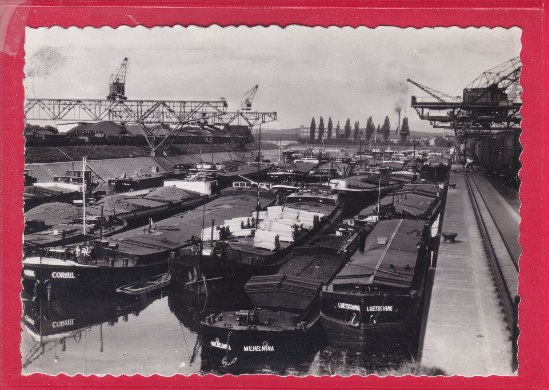 Cartoline postali: BASEL, RHEINHAFEN, 28.4.1942 – Usato da Oberrieden venduto da Gebirgsstelze