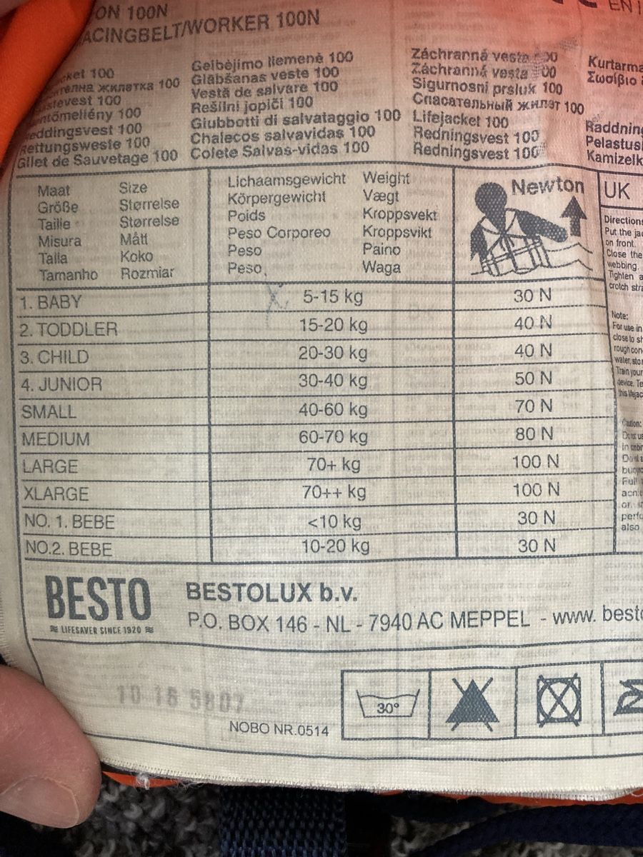 Giubbotti di salvataggio: Rettungsweste Baby 5-15kg – Usato da Chur venduto da Tommm 1