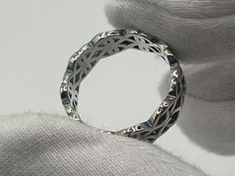 Bague anneau celtique entrelacée en argent 925