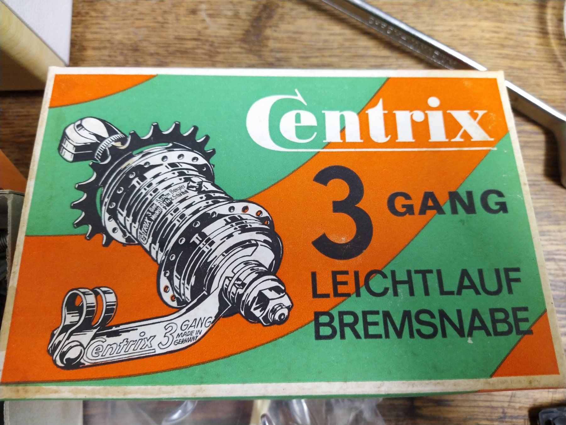 Ersatzteile: Centrix Dreigang-Bremsnabe mit Rücktritt NOS – Neu und originalverpackt aus Wegenstetten von troll91