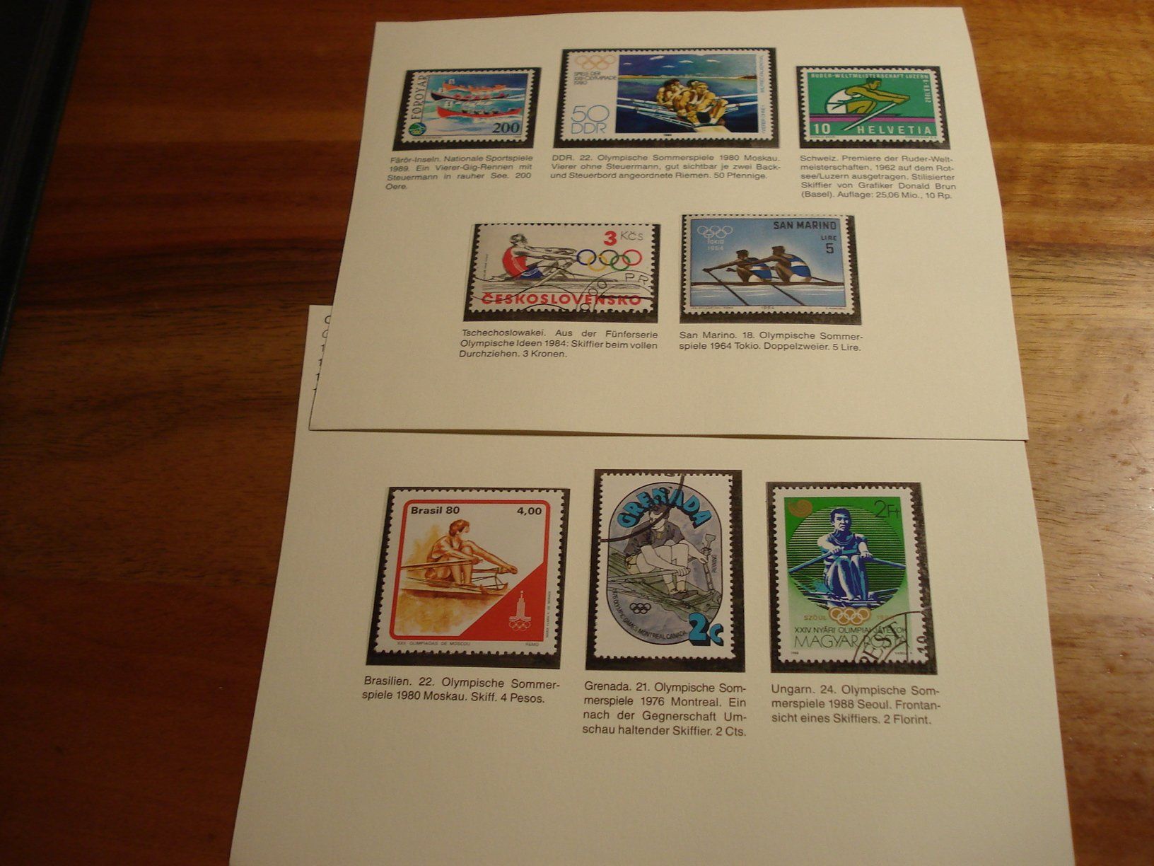 Tutti i francobolli: Lot Briefmarken Thema Rudersport – Usato da Niederwil AG venduto da morostahu