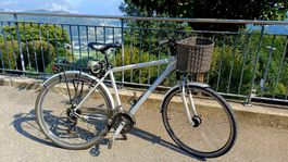 Citybike grigia con Shimano Deore