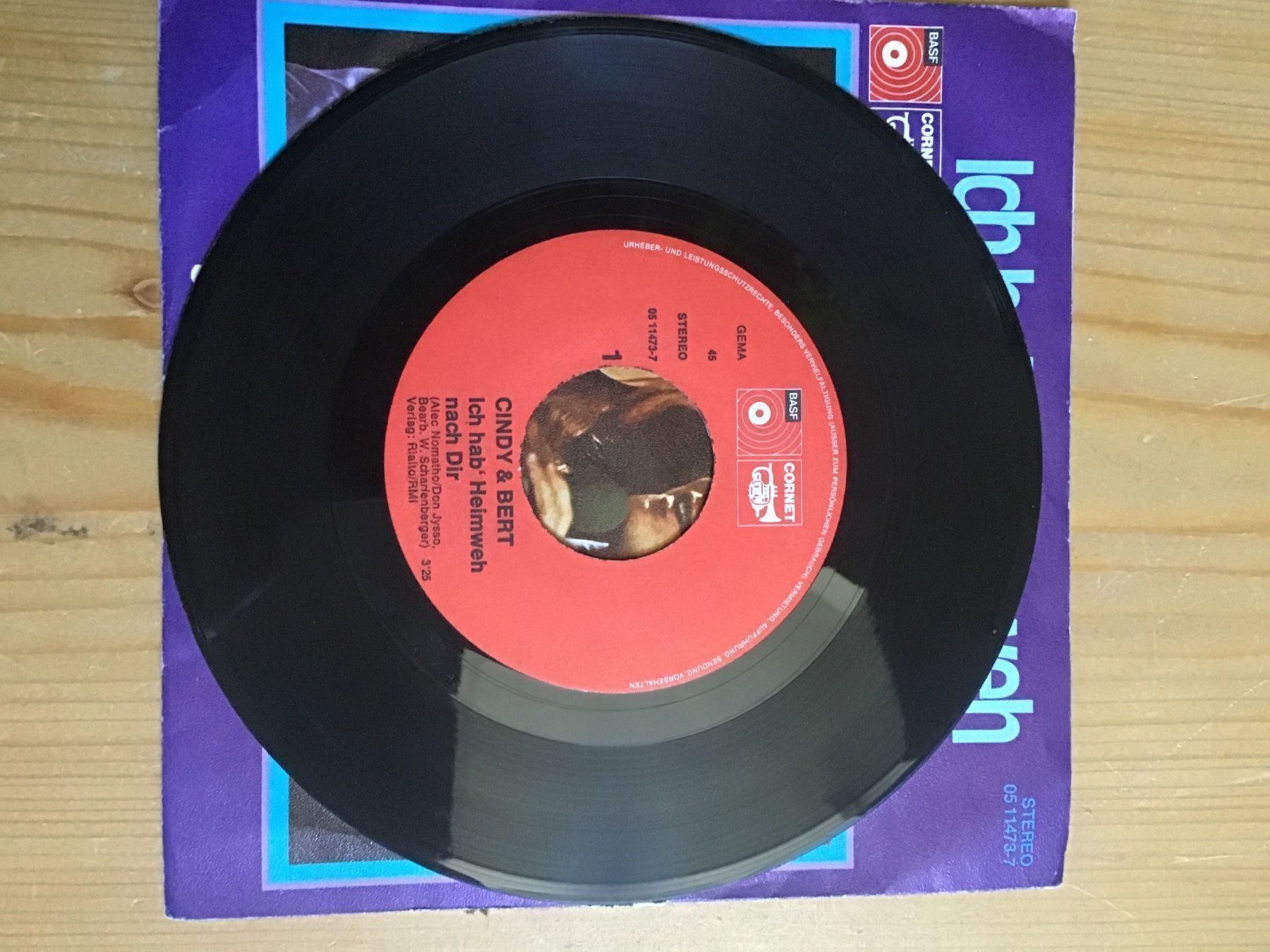 Dischi in vinile: single, Cindy & Bert, ich hab heimweh nach dir – Usato da Liestal venduto da ozo2005 1