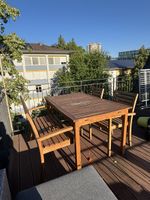 Gartenmöbel (Tisch, 2x Stühle, 1x Bank)