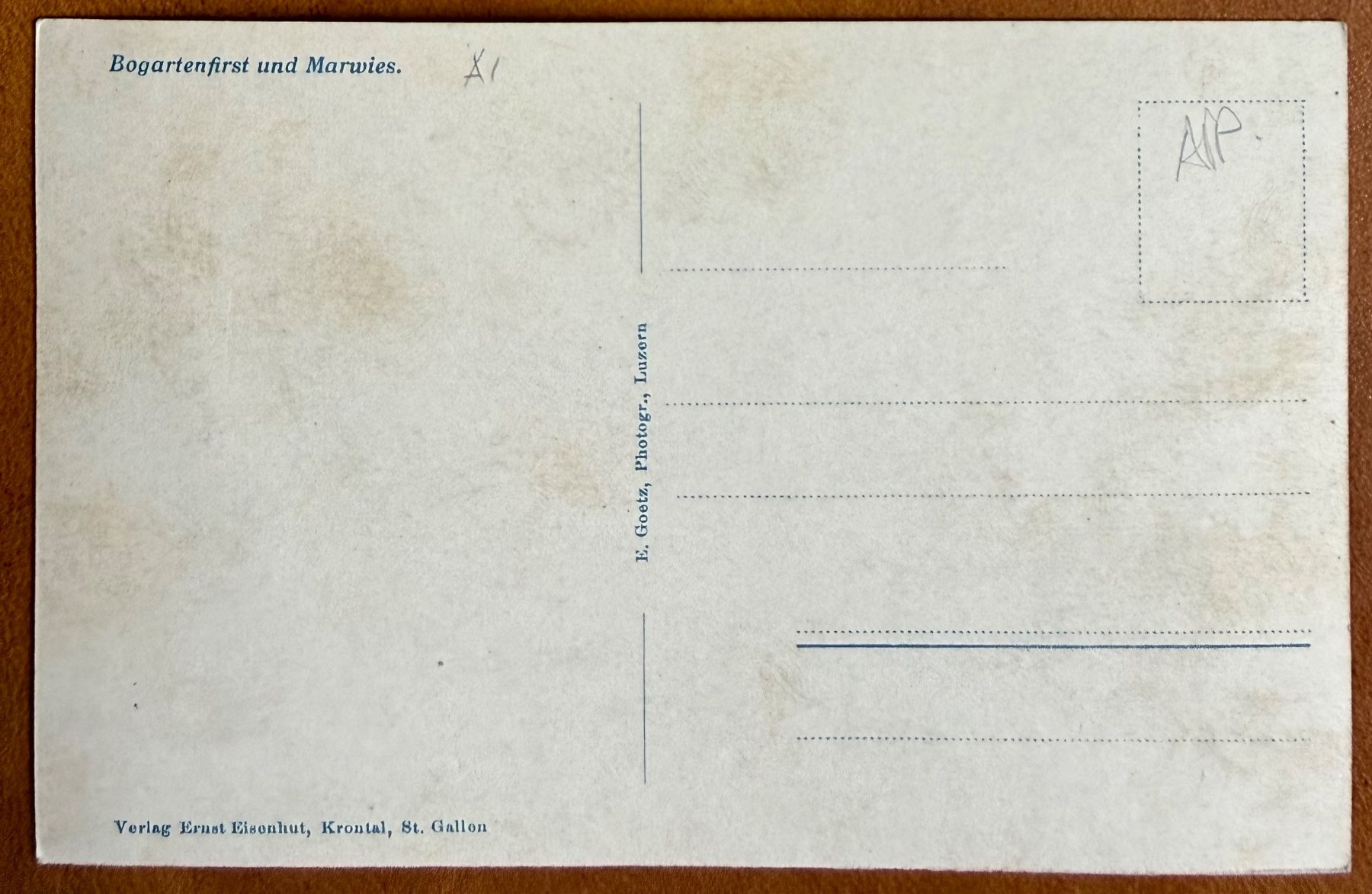 Cartoline postali: Bogartenfirst und Marwies - AK – Usato da Lutry venduto da Ediego 1
