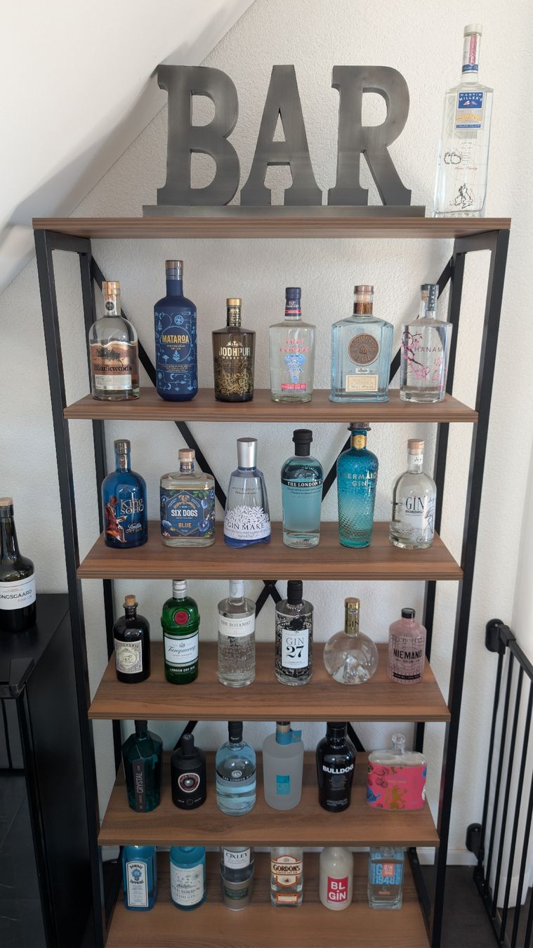 Spirituosen: Gin Sammlung inkl. Holzregal beleuchtet – Neu und originalverpackt aus Mörschwil von Manser08 1
