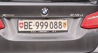 Insegne: Kontrollschild BE999088 – Usato da Biberist venduto da Babibu88 1