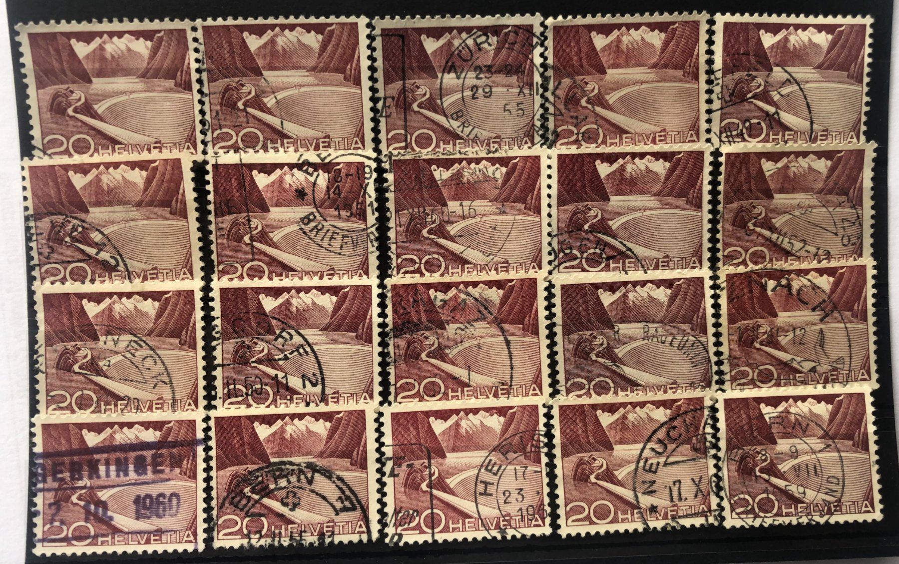 Tutti i francobolli: Nr.301 A mit Stempel Einsteckkarte Voll – Usato da Aarau venduto da Billa007