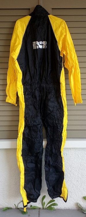 Motorrad Regenkombi Regenhose Regenjacke Schwarz Neon Grün Gr. 2XL