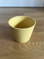 Gelber Übertopf aus Keramik, Ø 10cm