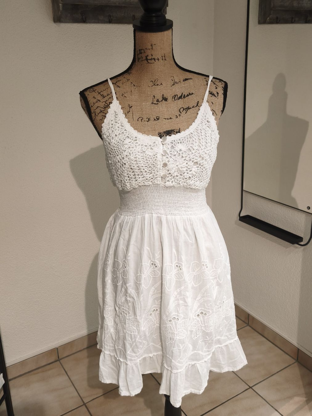 Vestiti: Kleid Sommer weiss Grösse Free 100% Baumwolle – Nuovo (secondo la descrizione) da Emmetten venduto da SecondhandSiska