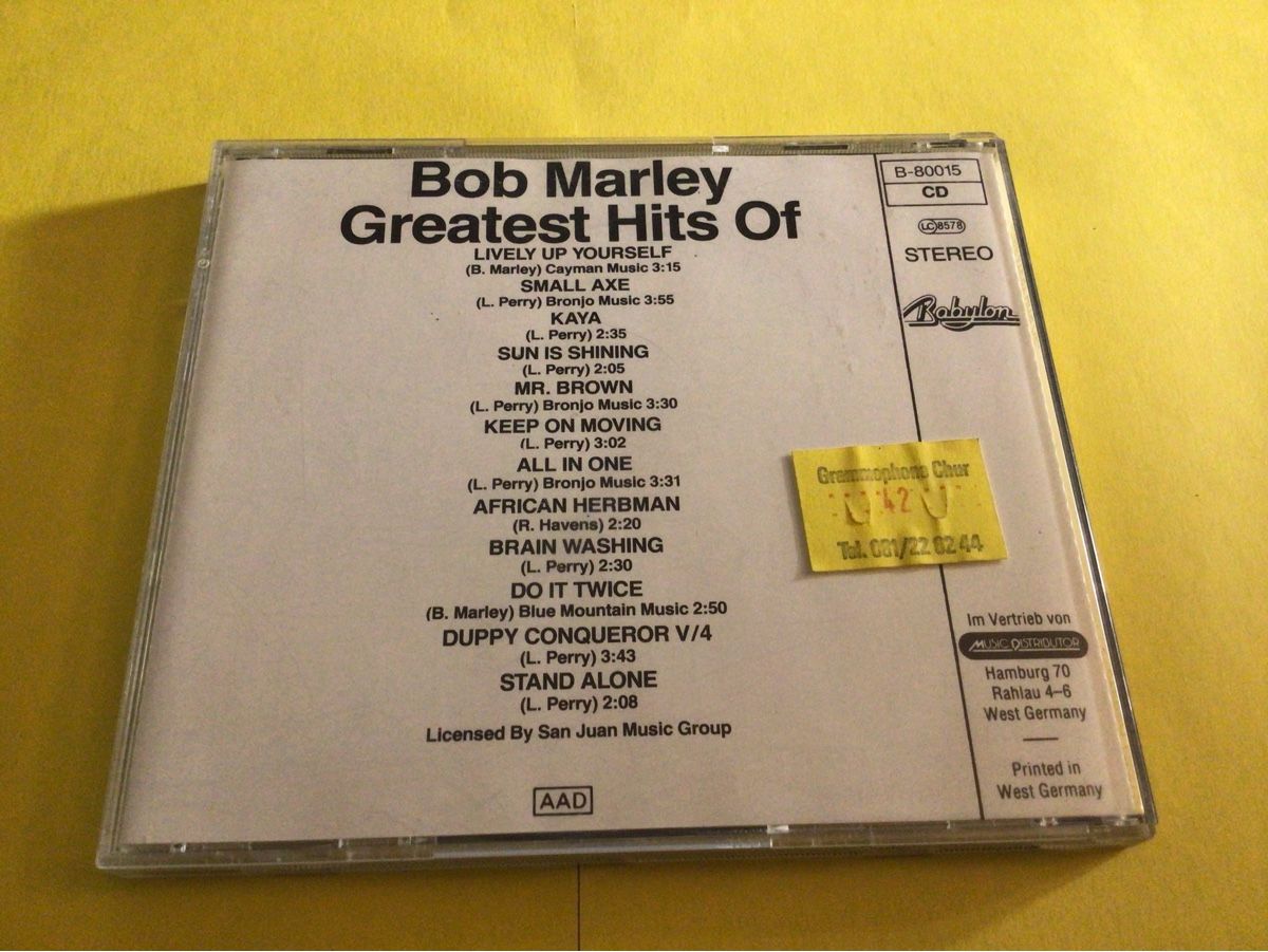 CD: Bob Marley - Greatest Hits CD Klassiker Reggae – Usato da Steinach venduto da Quarkie 2