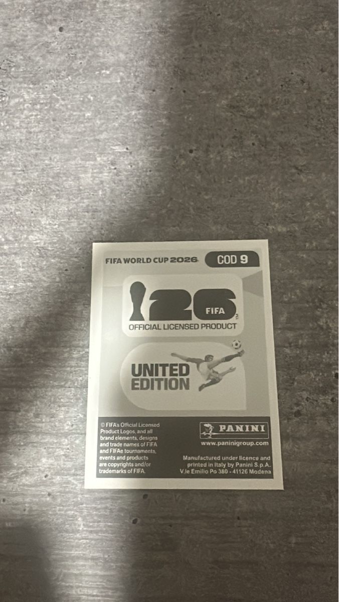 Panini Carte collezionabili: COD 9 , FIFA WORLD CUP 2026 PANINI  – Nuovo (secondo la descrizione) da Frauenfeld venduto da 1PegPeg1 1