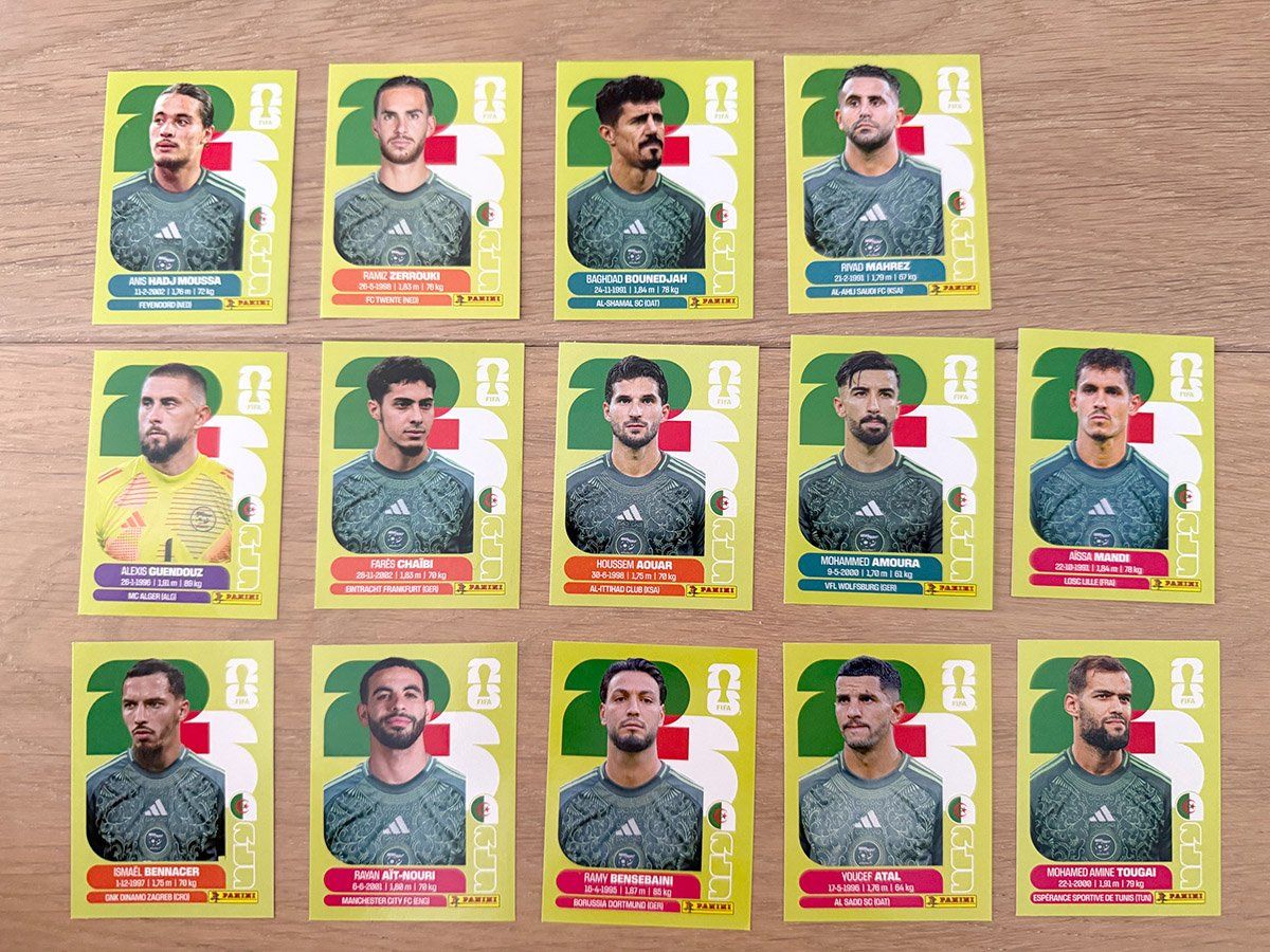 Panini Carte collezionabili: WM 2026 Panini Team Algerien – Nuovo e nell'imballaggio originale da Schlieren venduto da freesoul