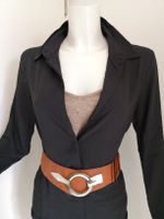 🤩ZARA ELASTISCHER TAILLEN-GÜRTEL BRAUN & SILBERSCHNALLE NEU