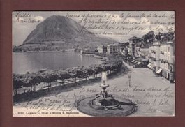LUGANO - Fontana - Quai - 1912