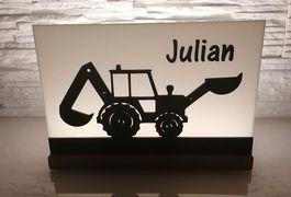 Kinder-Nachtlicht mit LED-Band (Sujet Bagger)
