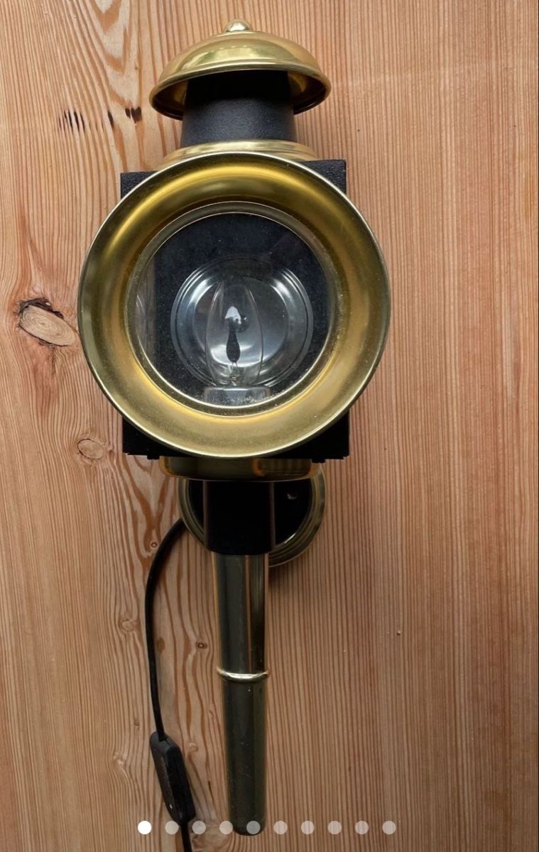 Lampade: 2 Messing  Kutschenlaternen Gold Schwarz – Usato da Rheinfelden venduto da zim_2hqc