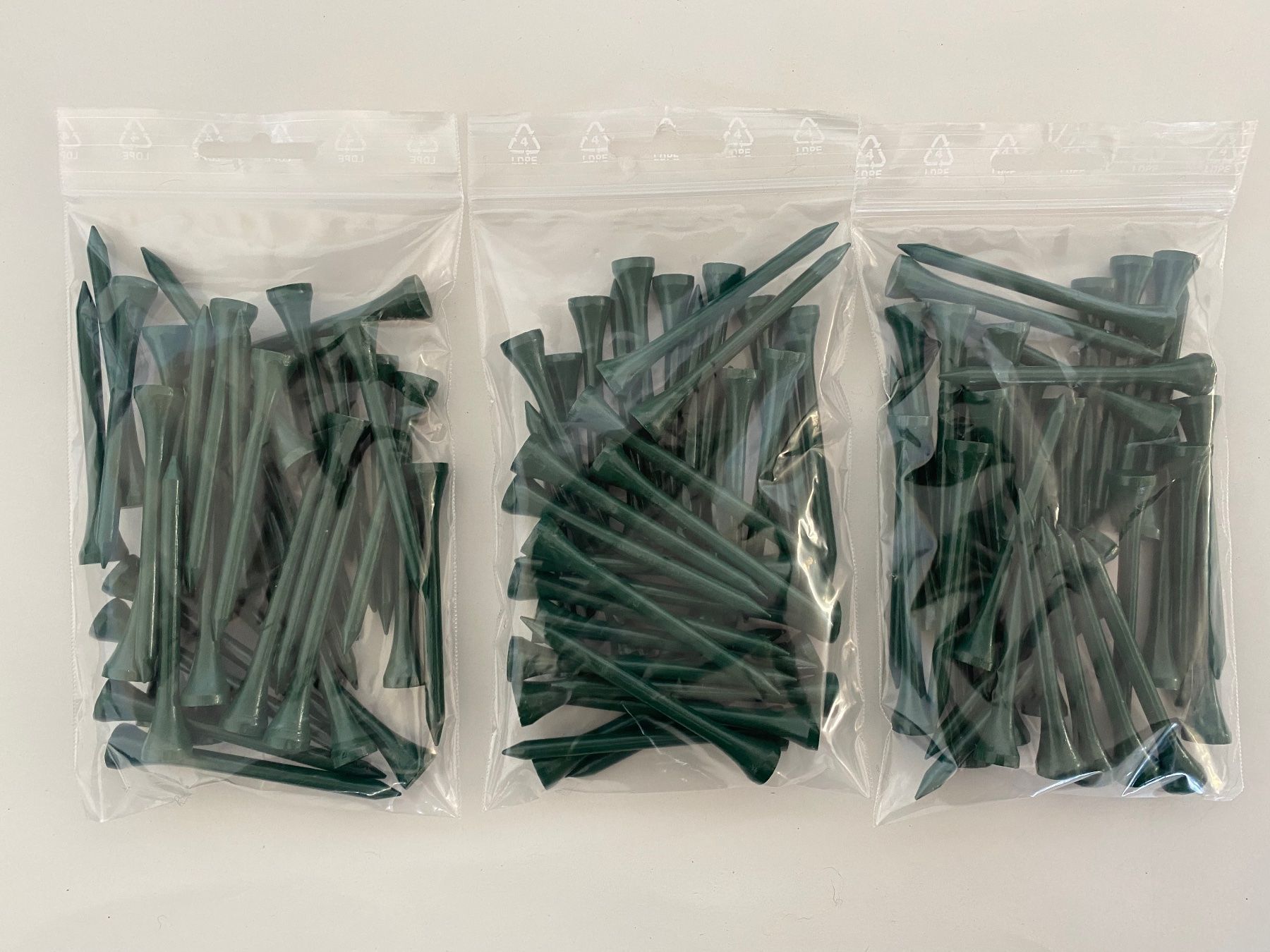 Articoli in legno: 100 Golftees 70mm Holz, grün – Nuovo (secondo la descrizione) da Bergdietikon venduto da shimano4 1