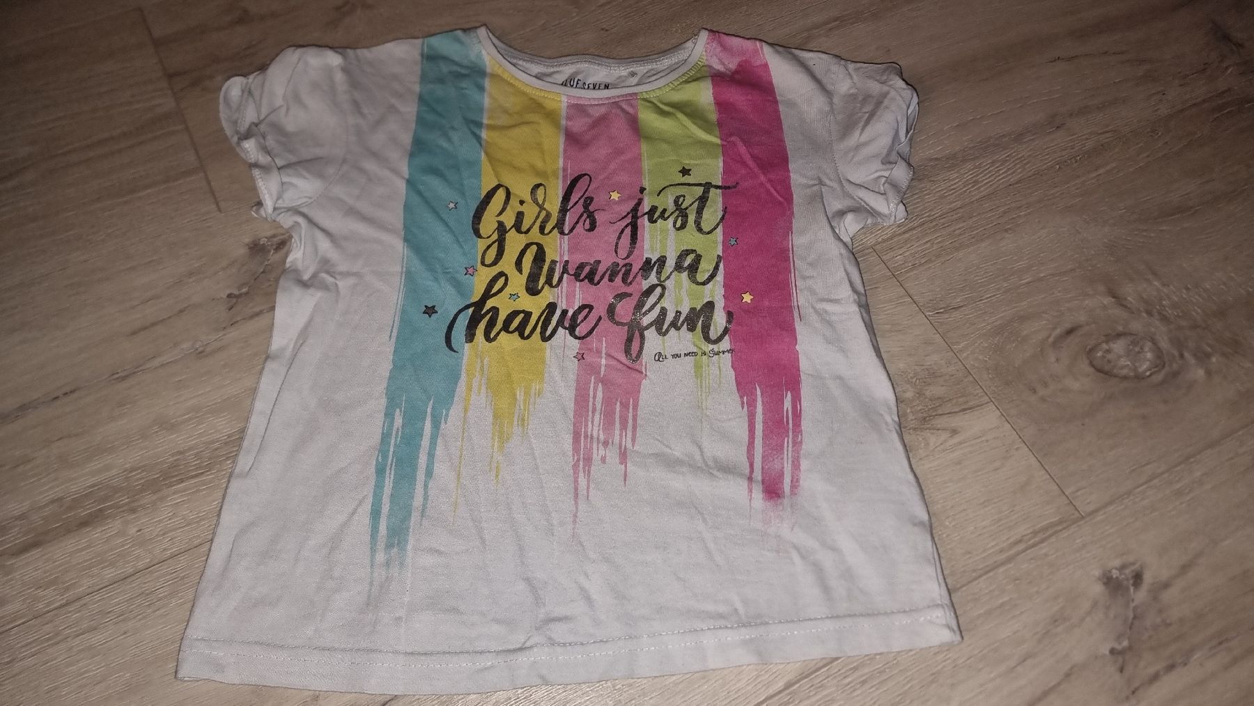 Blouses, T-shirts & Tops: BLUE SEVEN Mädchen Shirt Gr. 116 süss bunt – D'occasion à Wigoltingen par Zuckerfee84 1