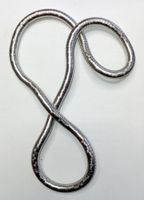 Collier flexibe serpent métal argenté BREIL - 65 cm
