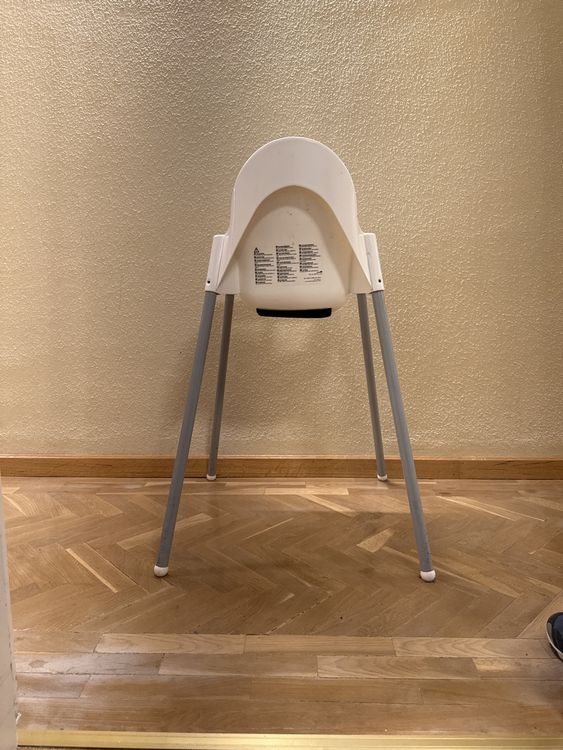 Used Baby Highchair, White, Adjustable Height 3