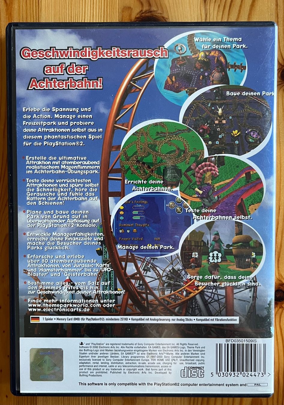 Sony Spiele: Achterbahn - Theme Park World -PS2 – Gebraucht aus Zürich von Gurkis 2