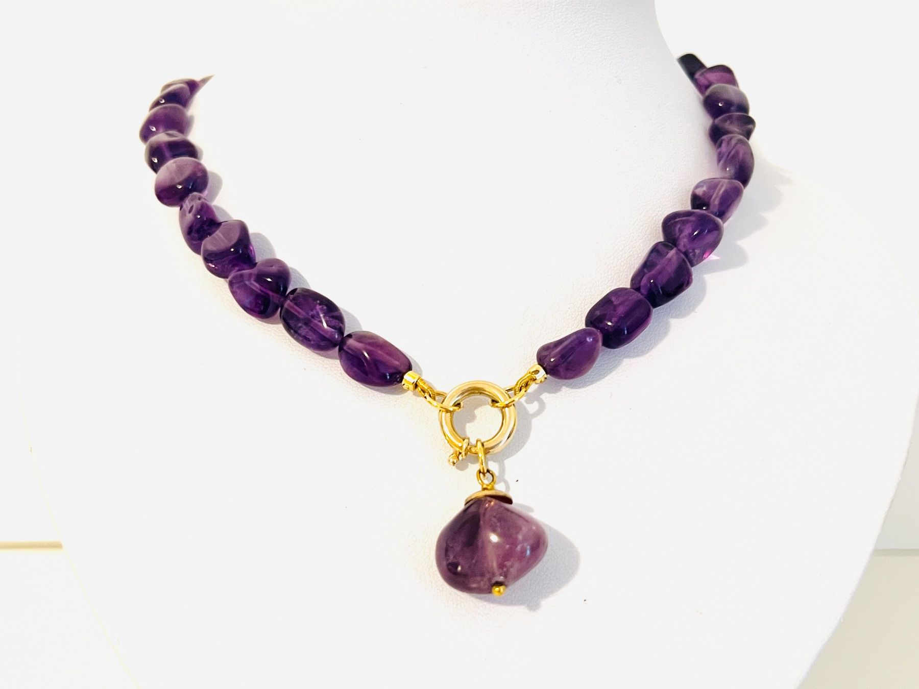 Catenine: Amethyst Halskette - Silber Vergoldet – Nuovo e nell'imballaggio originale da Rüschlikon venduto da ThereseJewelryDesign 1