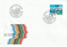 1 FDC 100 Jahre olymp. Spiele der Neuzeit 1996, ab 1 Fr.