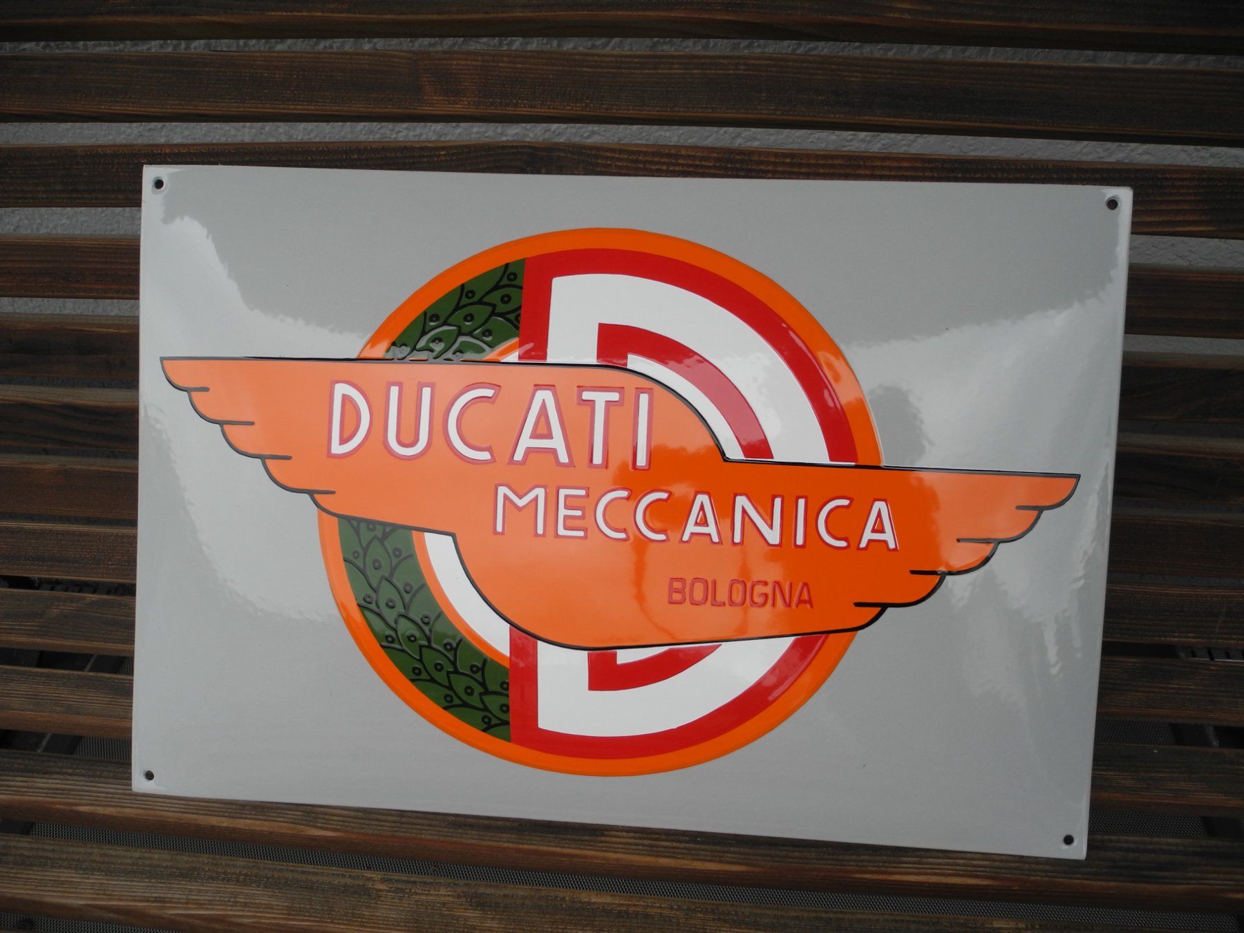 Ducati Insegne: GROSSES DUCATI EMAILSCHILD – Nuovo (secondo la descrizione) da Reinach AG venduto da Huckleberrysix 4