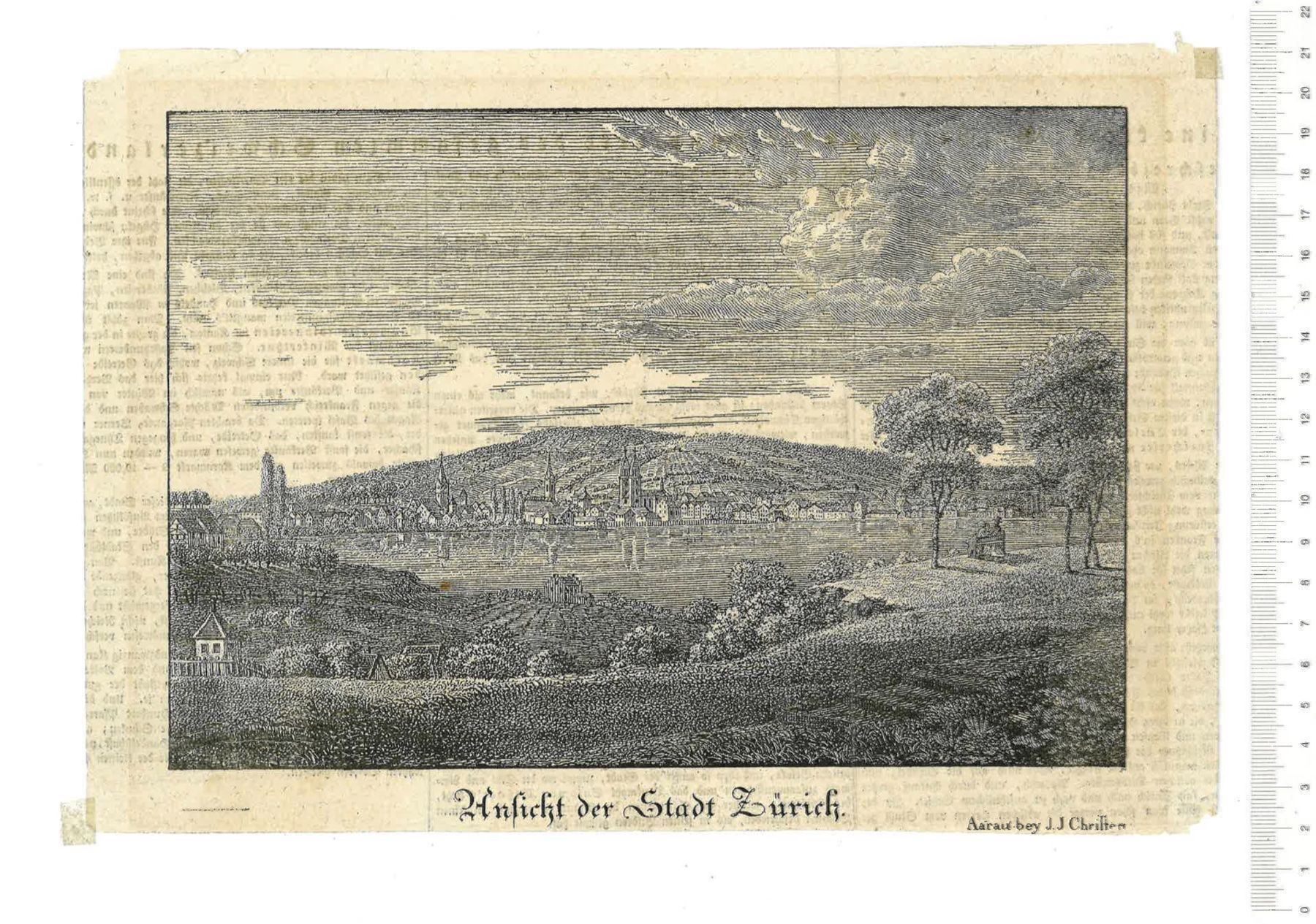 Stiche: Stich Ansicht der Stadt Zürich – Gebraucht aus Luzern von mainwerk
