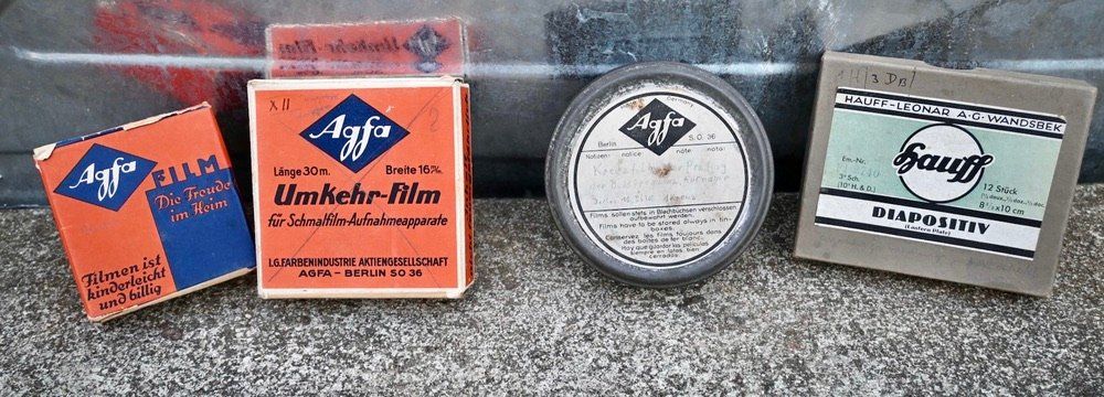 Pellicole: 3 alte AGFA FILMDOSEN / KARTONVERPACKUNGEN leer – Usato da Pfaffhausen venduto da mono_rec