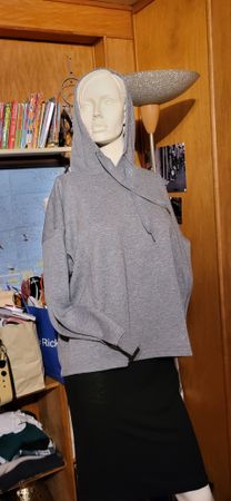 Kurzer Damen  Hoody gr. xxl grau