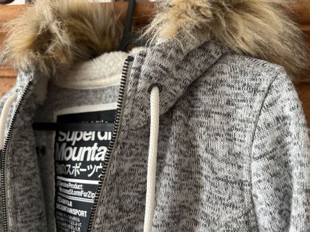 Superdry Kapuzenjacke 36 Damen grau meliert