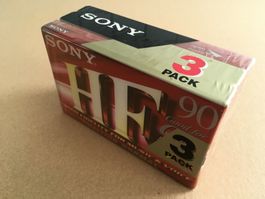 3er Pack Sony HF 90 Kassetten (Neu)