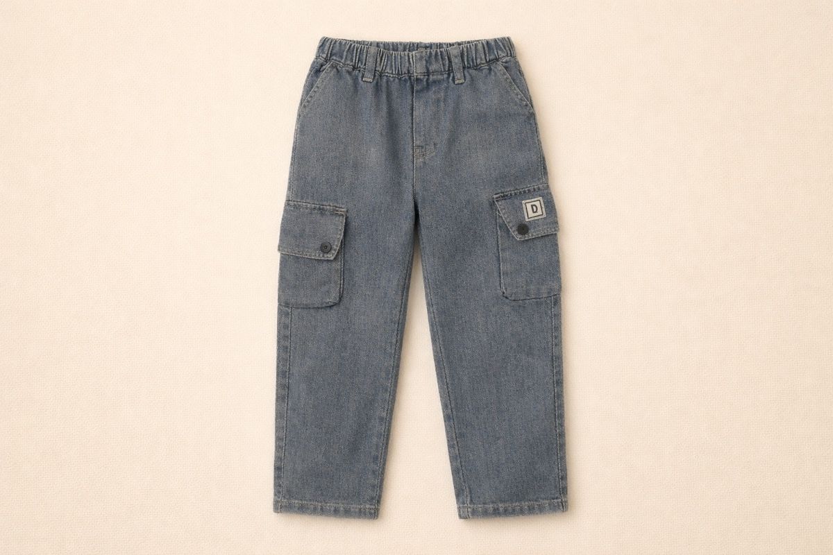 Pantaloni: PANTALON CARGO ENFANT EN DENIM – Usato da Lausanne venduto da mar_6snp 1