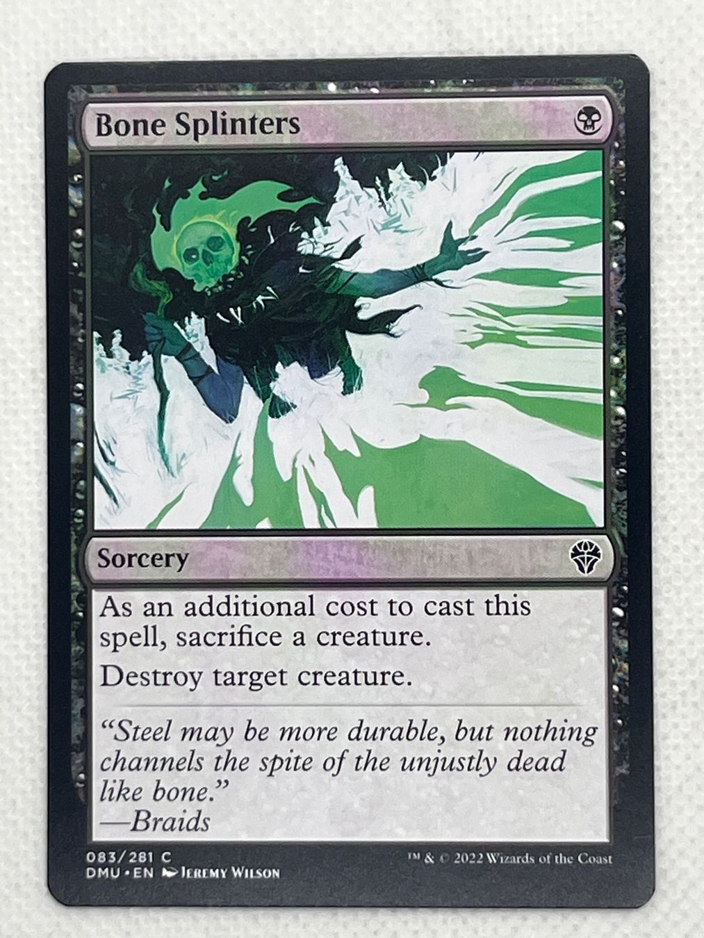 Magic The Gathering Carte collezionabili: Magic: The Gathering Karte - Bone Splinter, DMU-EN, neu! – Usato da Hinterkappelen venduto da Kim1992