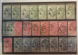 Schönes Lot UPU 5 bis 25Rp. viele Vollstempel hoher Kt.