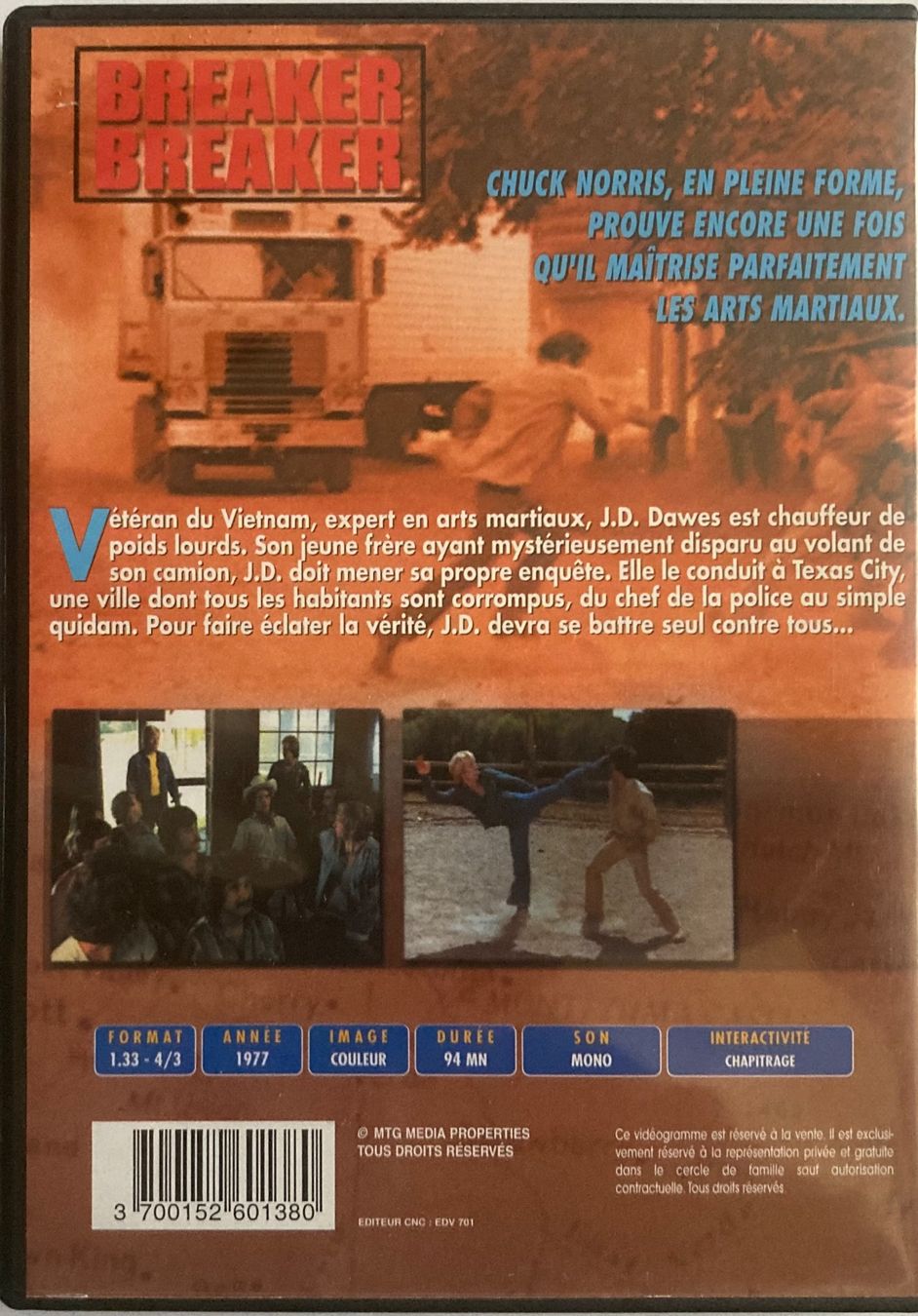 Tutti i DVDs: CHUCK NORRIS - BREAKER BREAKER – Usato da Poliez-Pittet venduto da Newtown-Records 1