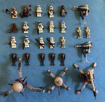 Lego Star Wars 24 Minifigures+2 Droïds+1 canon neufs
