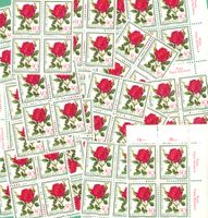 Rosen  Pro Juventute   100 Stück   30 Rappen  Frankatur