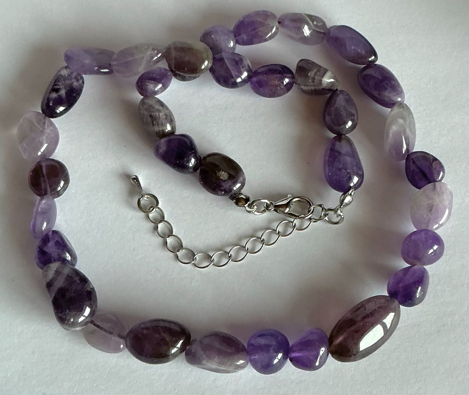 Catenine: KETTE STEINKETTE EDELSTEINKETTE ECHTER AMETHYST 100% ECHT – Nuovo e nell'imballaggio originale da Berg TG venduto da magginello 3