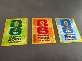 Panini FIFA WM 2026 Sticker FWC 6, FWC 7 und FWC 8