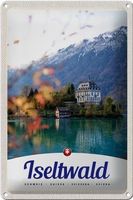 Blechschild-ISELTWALD AM BRIENZERSEE
