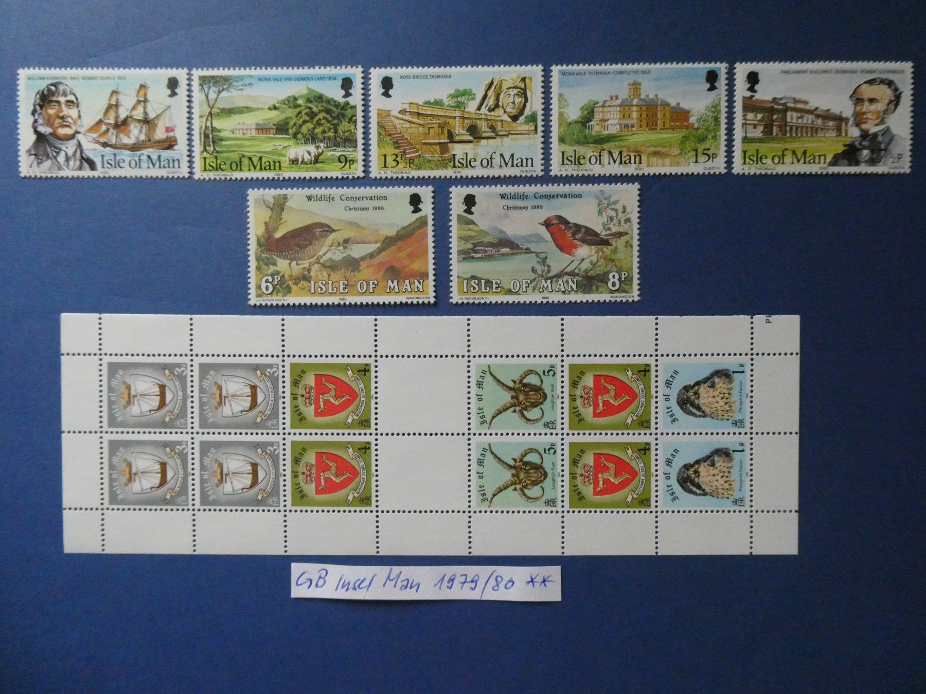 Tutti i francobolli: GB Insel Man 1979/1980 postfrisch  ** – Usato da Lausen venduto da Herbamare01