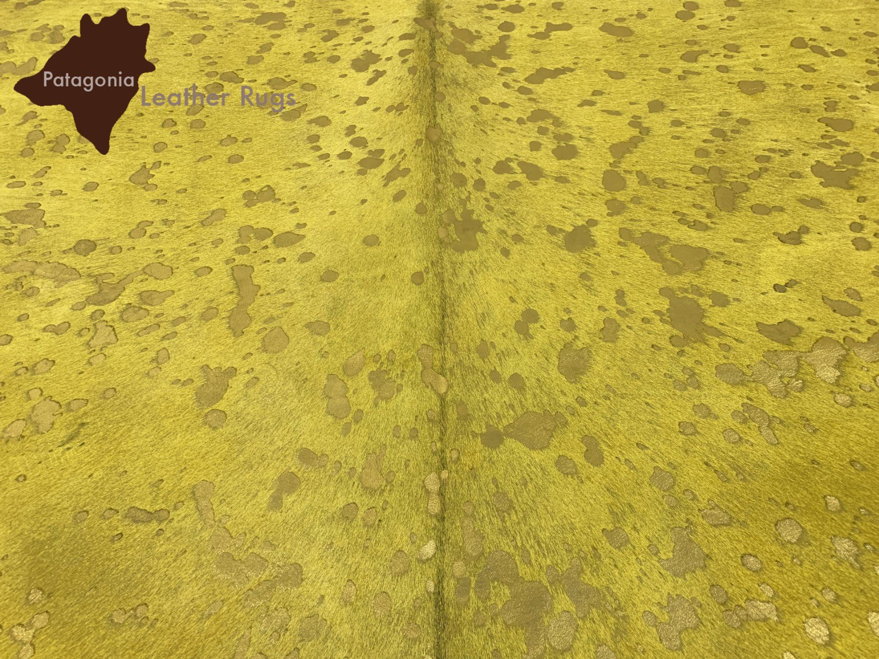 Tappeti: Kuhfell Teppich Yellow metalic – Nuovo e nell'imballaggio originale da Arbedo venduto da patagonialeatherrugs 1