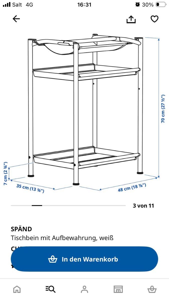 Ikea Autres meubles de bureau: Spänd Tischbeine – D'occasion à Zürich par tschoch 4