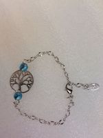 Tree of Life bracelet with blue crystals