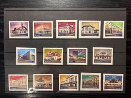 Satz Briefmarken Bahnhöfe 2016 2018 postfrisch